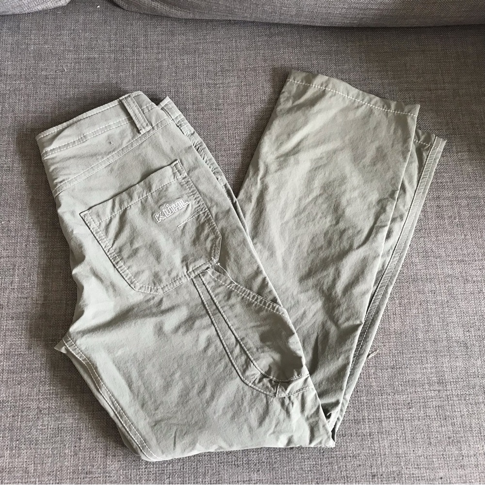 Kuhl Girls Hiking Pants Olive Size Medium 10-12 GUC